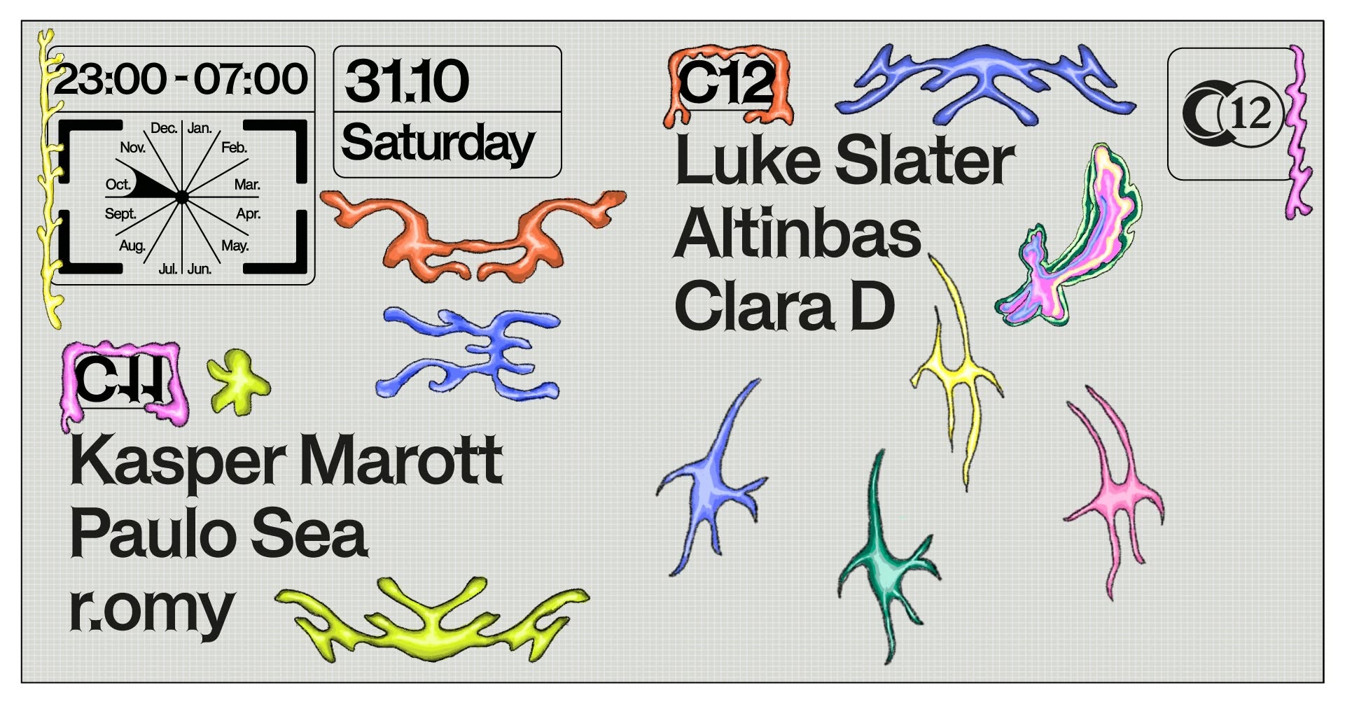 C12 Halloween w/ Luke Slater, Kasper Marott, Clara D, Paulo Sea and more