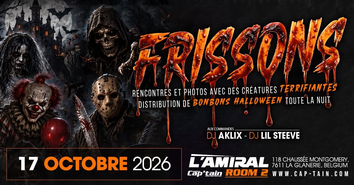 FRISSONS - Samedi 17 Octobre 2026 à l'Amiral