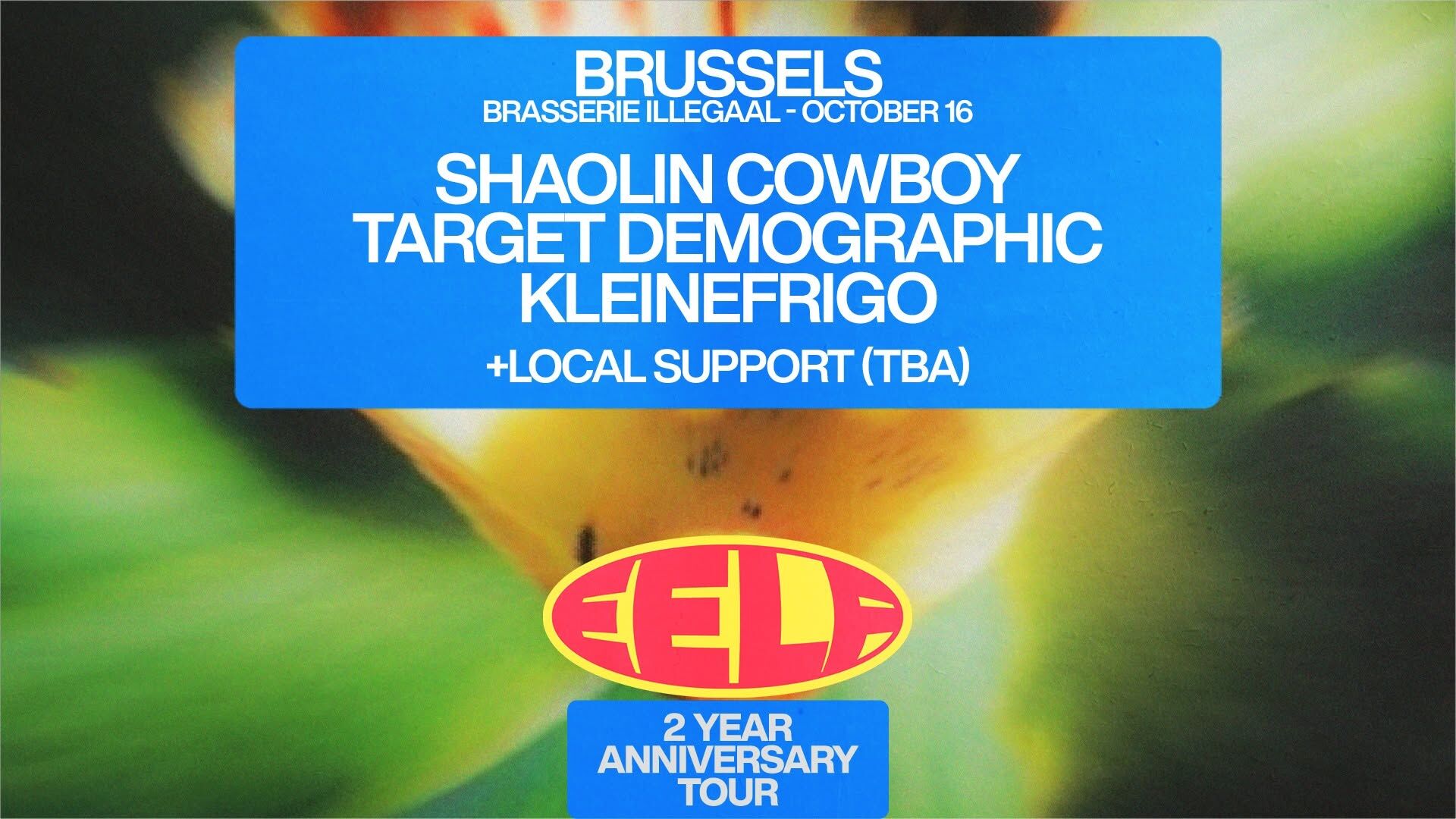 EELF Presents - Brussels: Shaolin Cowboy (UK), Target Demographic (USA), Kleinefrigo and more TBA