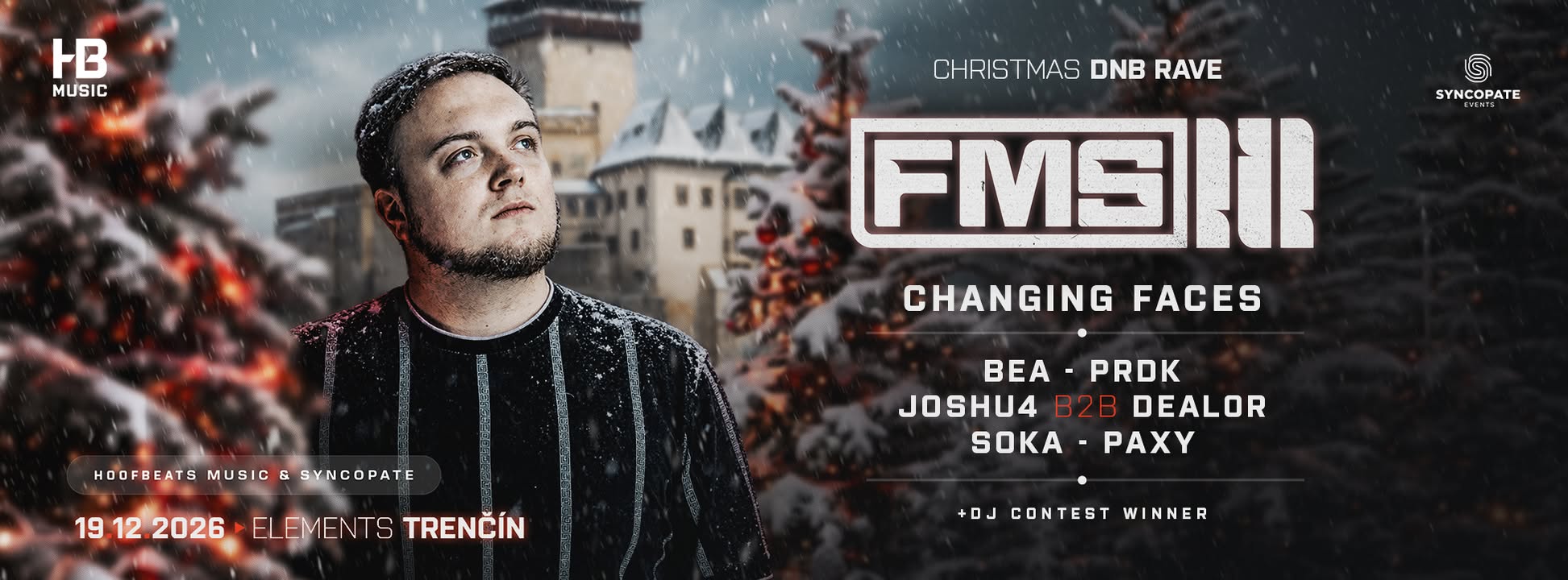 CHRISTMAS DNB RAVE w/ FMS(UK) | 19.12.2026 ELEMENTS TRENČÍN