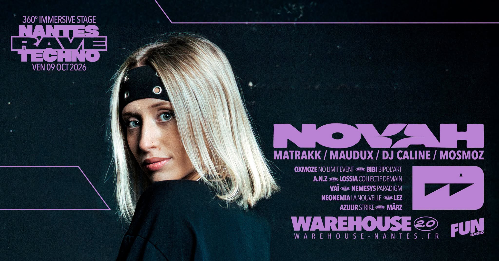 NANTES RAVE TECHNO XXL w/ Novah, Matrakk, Maudux, Dj Caline, Mosmoz & more @Warehouse Nantes