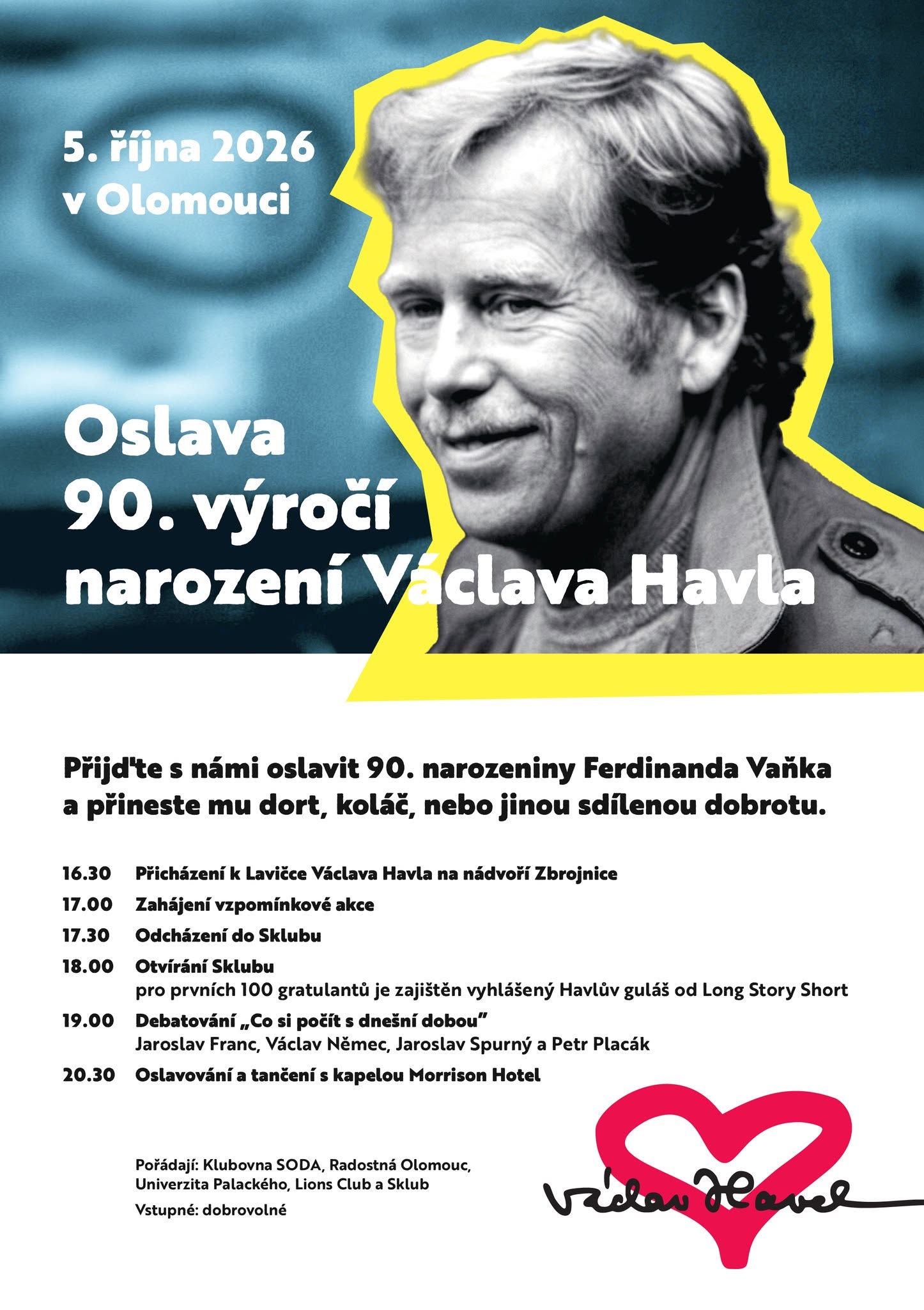 Ferdinand Vaněk slaví 90. narozeniny v Olomouci! ... Václav Havel