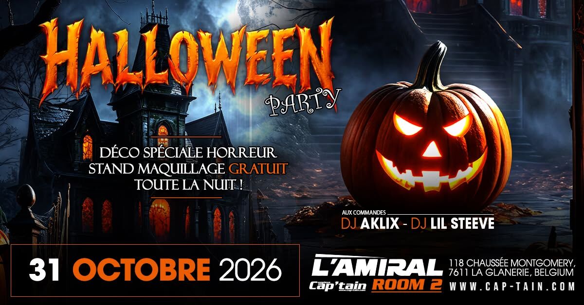 💀 HALLOWEEN PARTY - Samedi 31 Octobre 2026 à L'Amiral