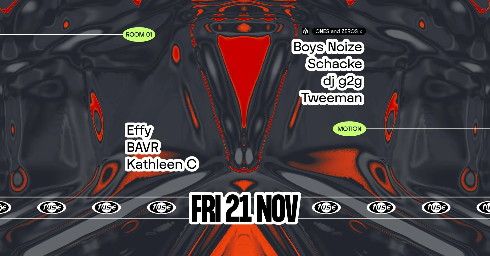 Fuse presents: ONES and ZEROS w/ Boys Noize, Schacke & Effy