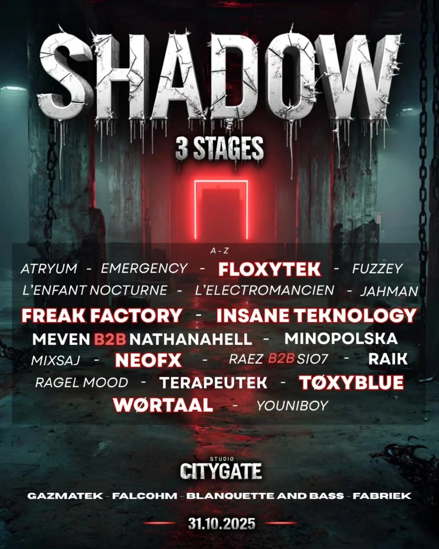 Shadow Halloween 2025 - Citygate 3 stages