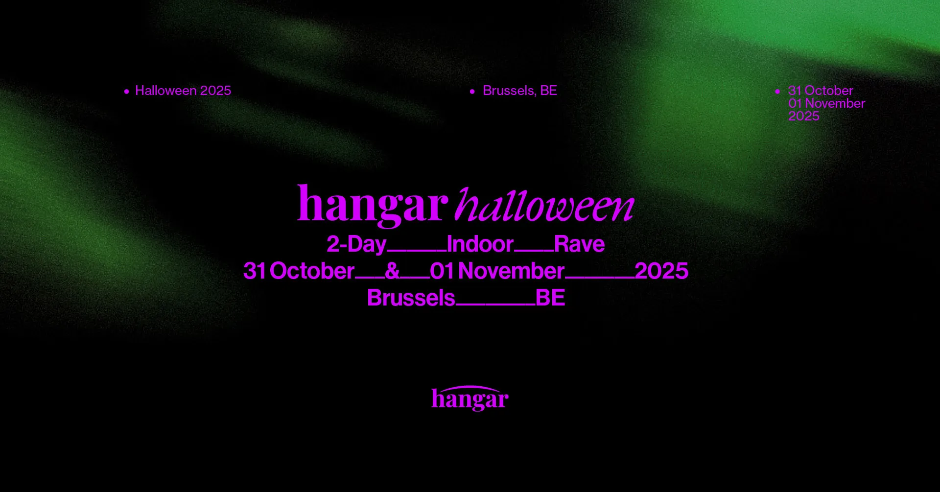 HANGAR HALLOWEEN 2025 – 2-DAY INDOOR RAVE