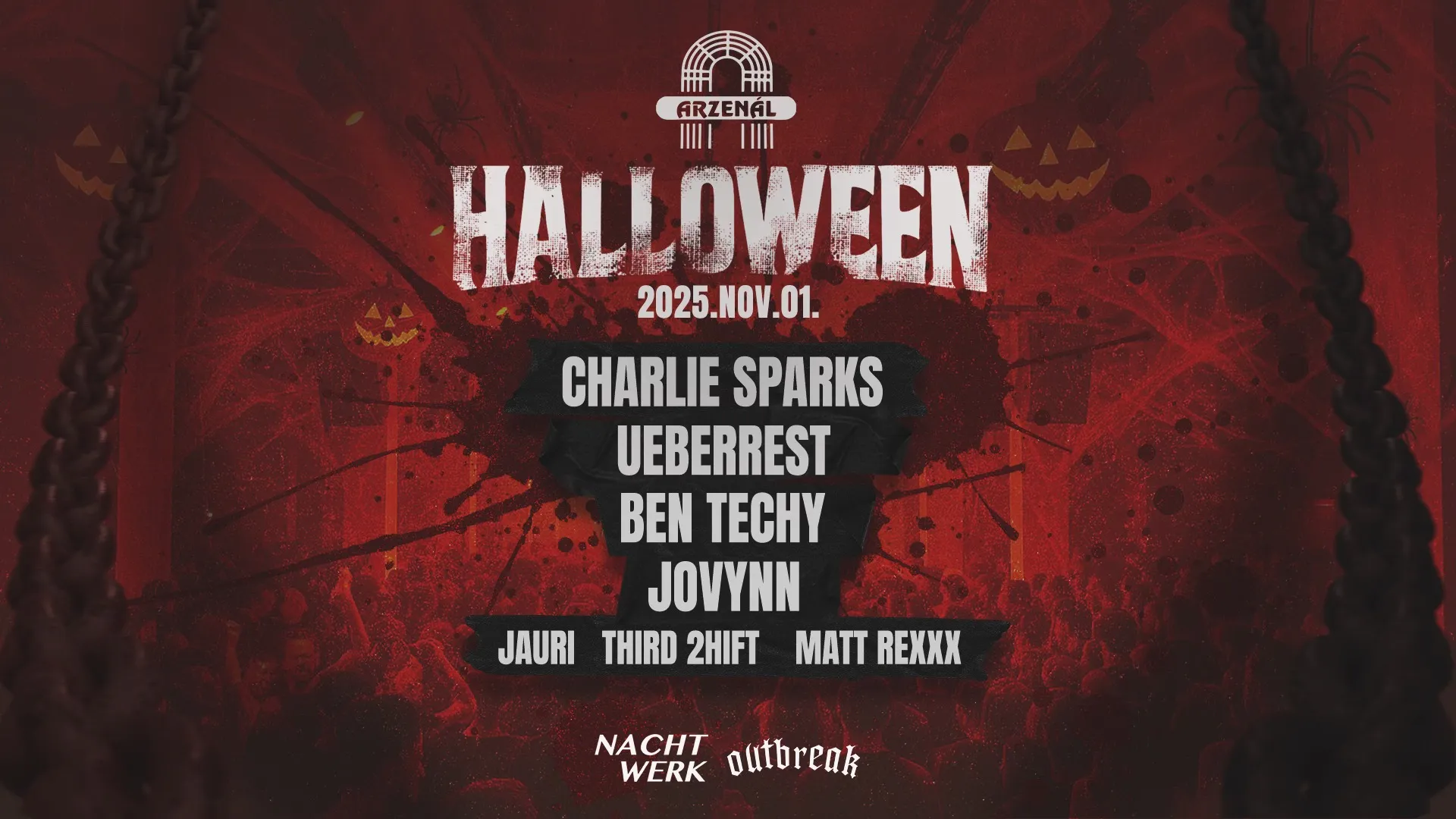 Arzenal Halloween w/ Charlie Sparks, Ueberrest, Ben Techy, Jovynn