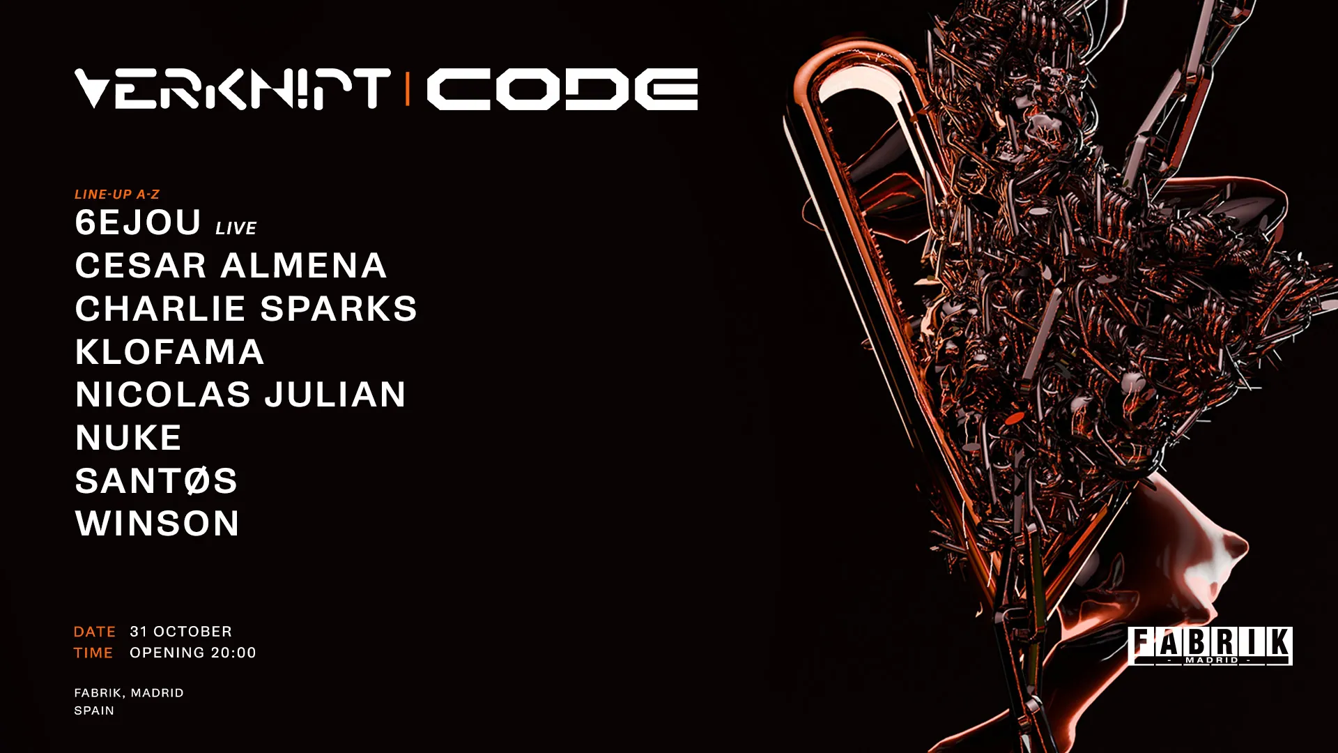 Verknipt x Code - Madrid - 31 October