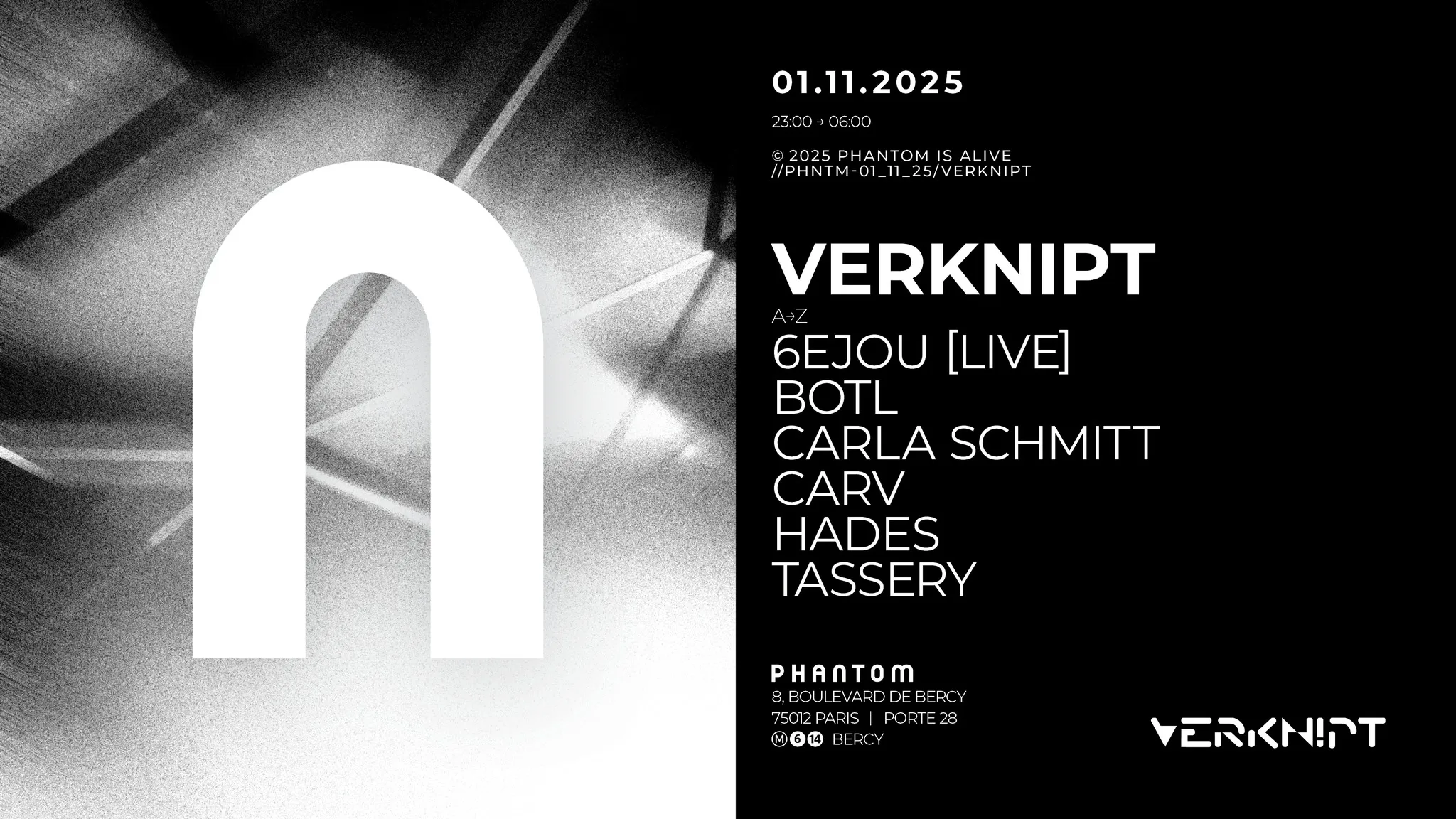 Verknipt x PHANTOM - Paris - 1 November