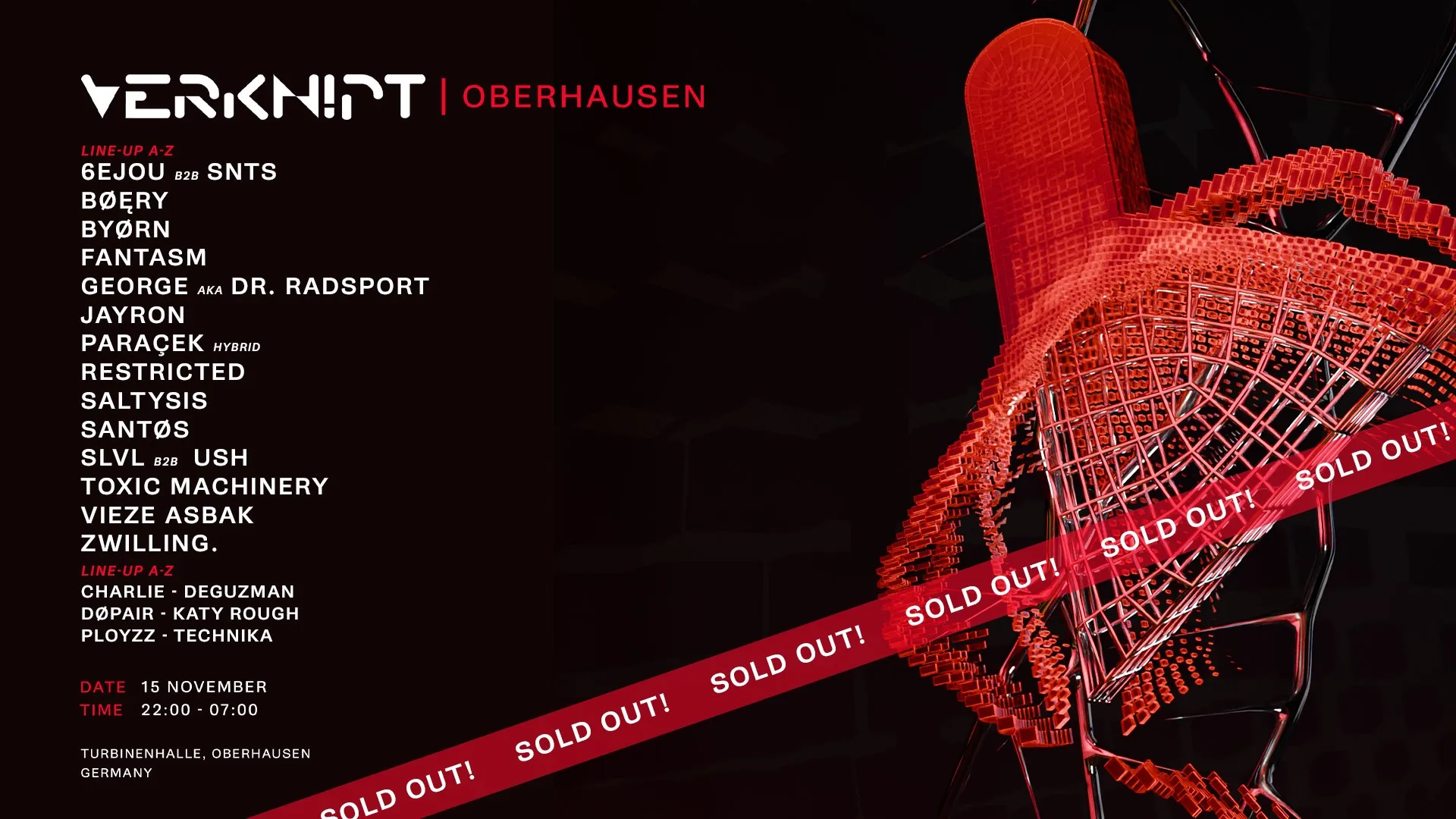 SOLD OUT | Verknipt Germany Oberhausen - 15 November