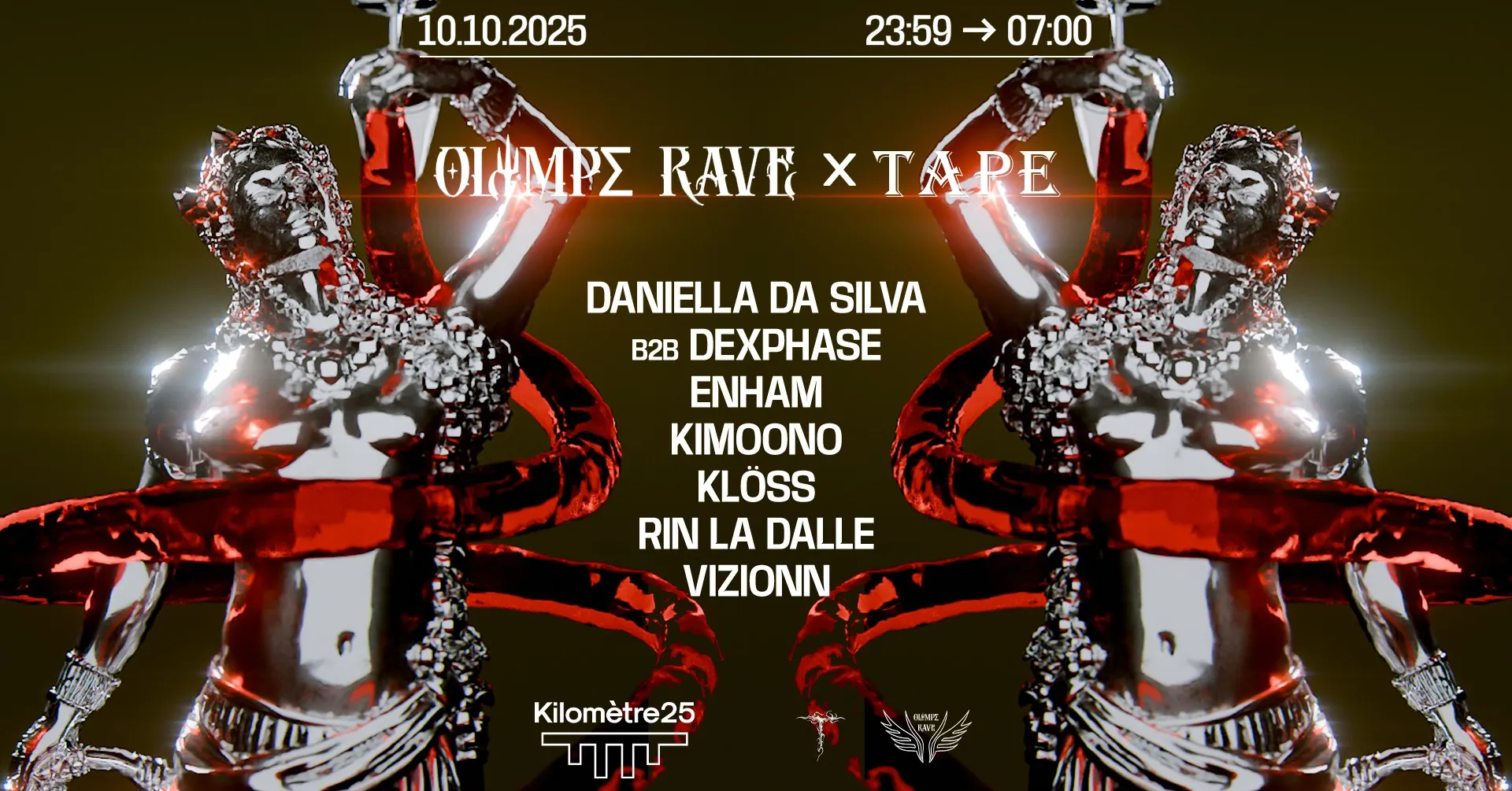 OLYMPE RAVE : VIZIONN, DEXPHASE B2B DANIELLA DA SILVA & MORE
