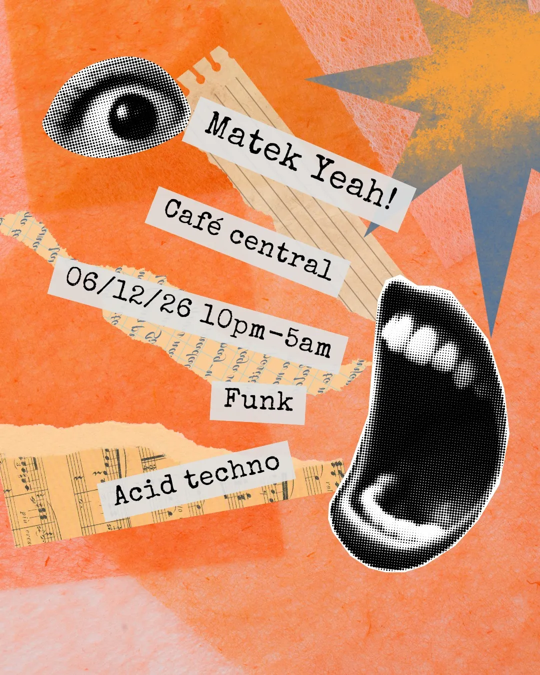 Café central invites : Matek Yeah! // Funk / Italo disco / Acid /Techno //