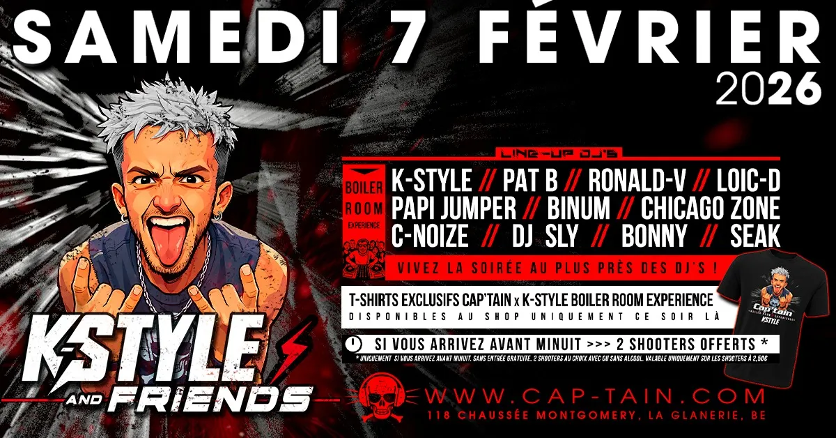 ❌ K-STYLE & FRIENDS ❌ - Samedi 7 Février 2026 au Cap'tain