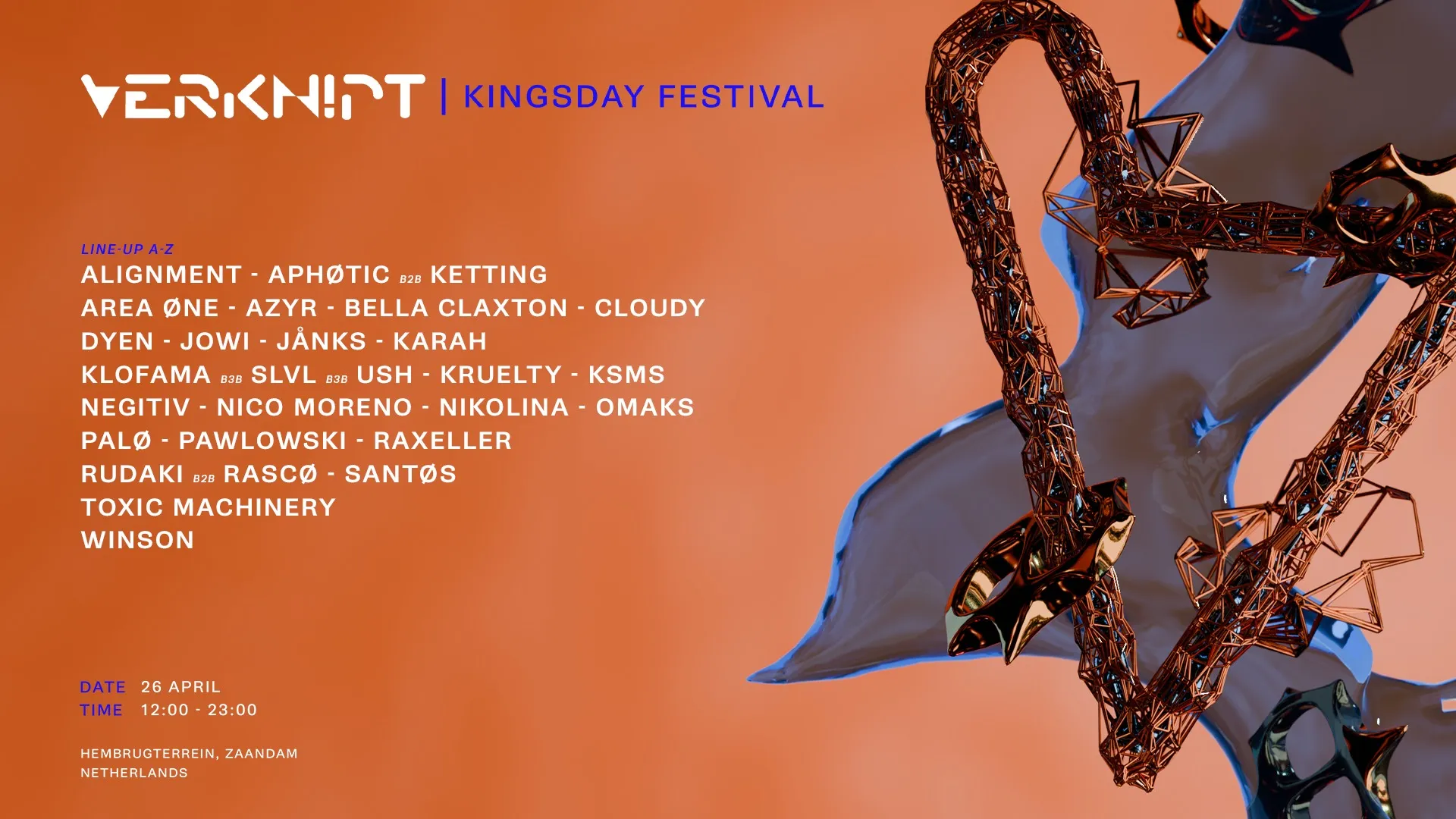 Verknipt Kingsday Festival - 26 April